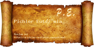 Pichler Eutímia névjegykártya